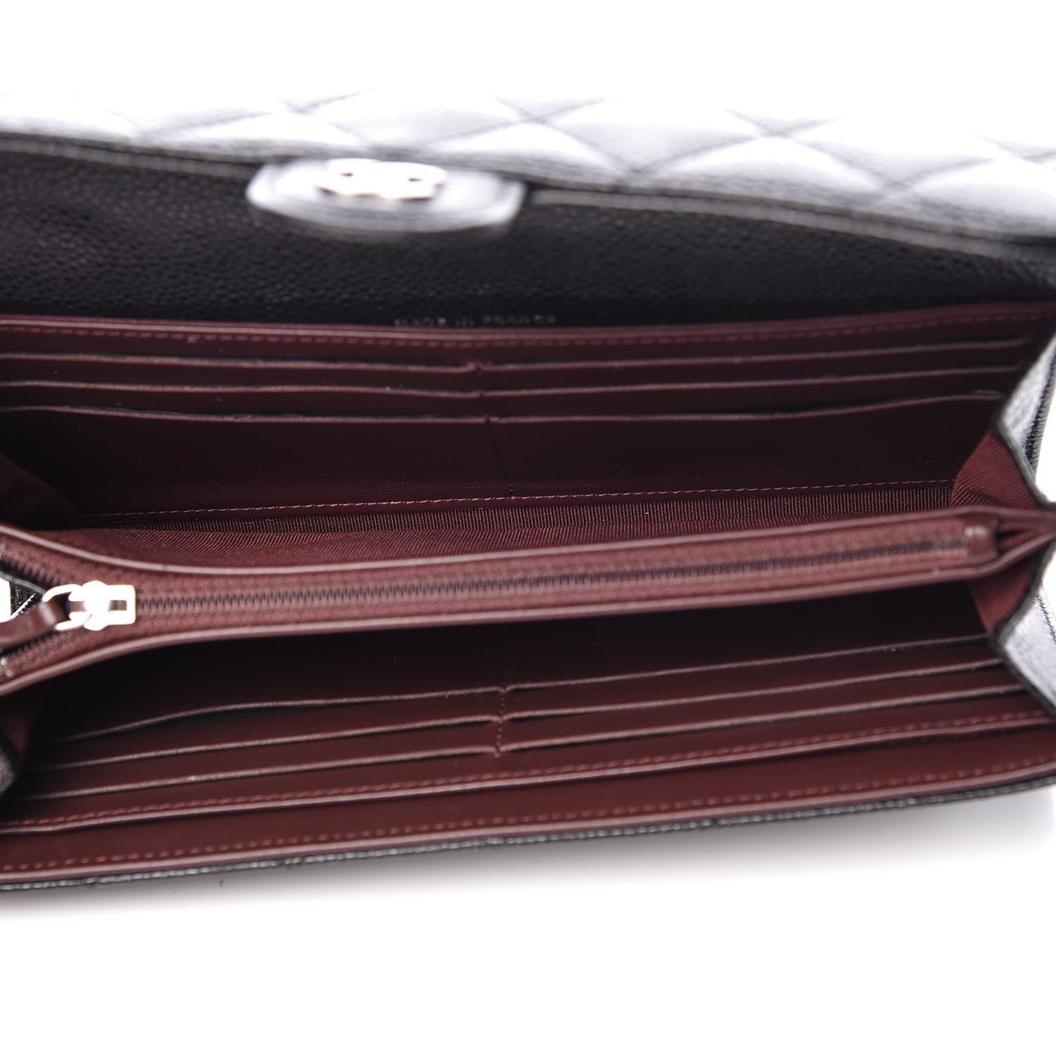 Chanel Caviar Quilted Large Gusset Flap Wallet Black 5 of 8