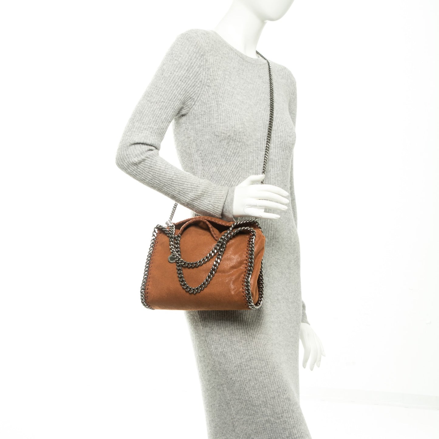 Shaggy Deer Falabella Mini Crossbody Bag Brown