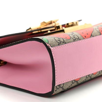 Gucci GG Supreme Monogram Strawberry Small Padlock Shoulder Bag 8 of 9