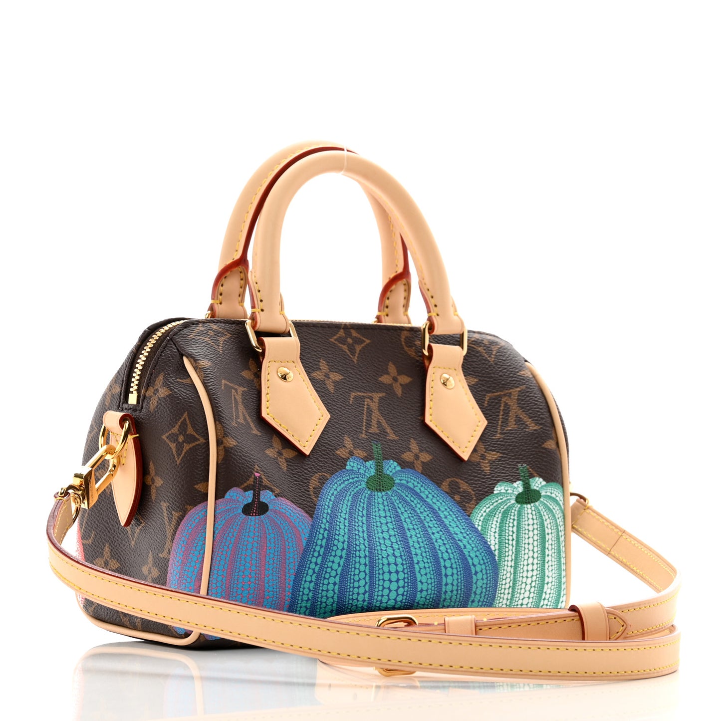 LV X YK Monogram Pumpkins Speedy Bandouliere 20