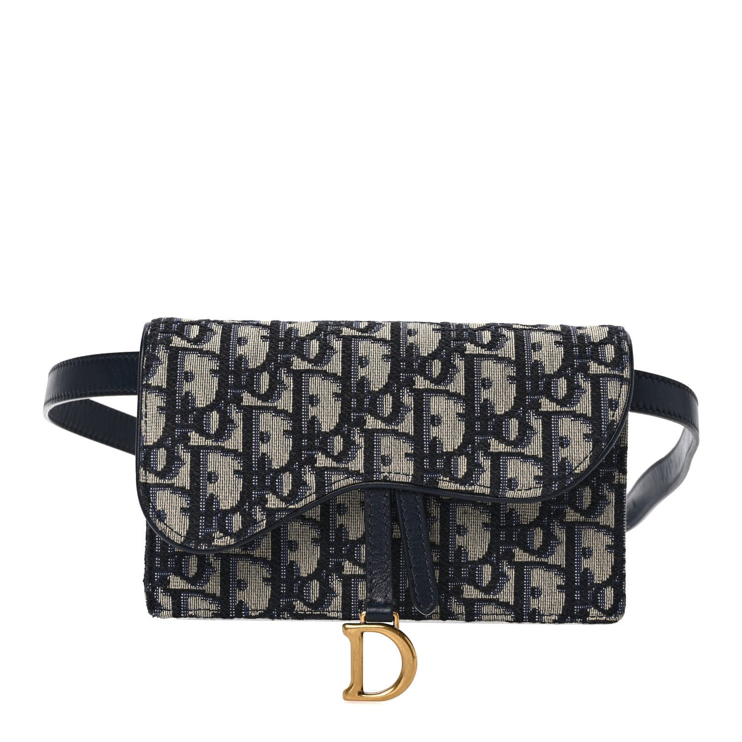 Oblique Saddle Belt Bag Blue