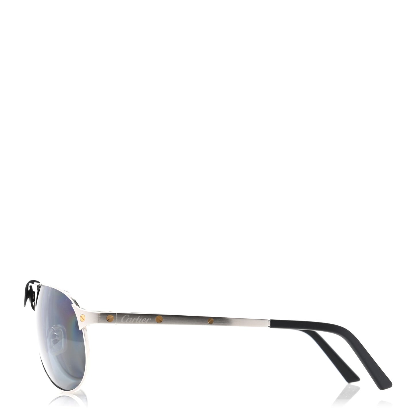 Santos de Cartier 135 Sunglasses Silver Black