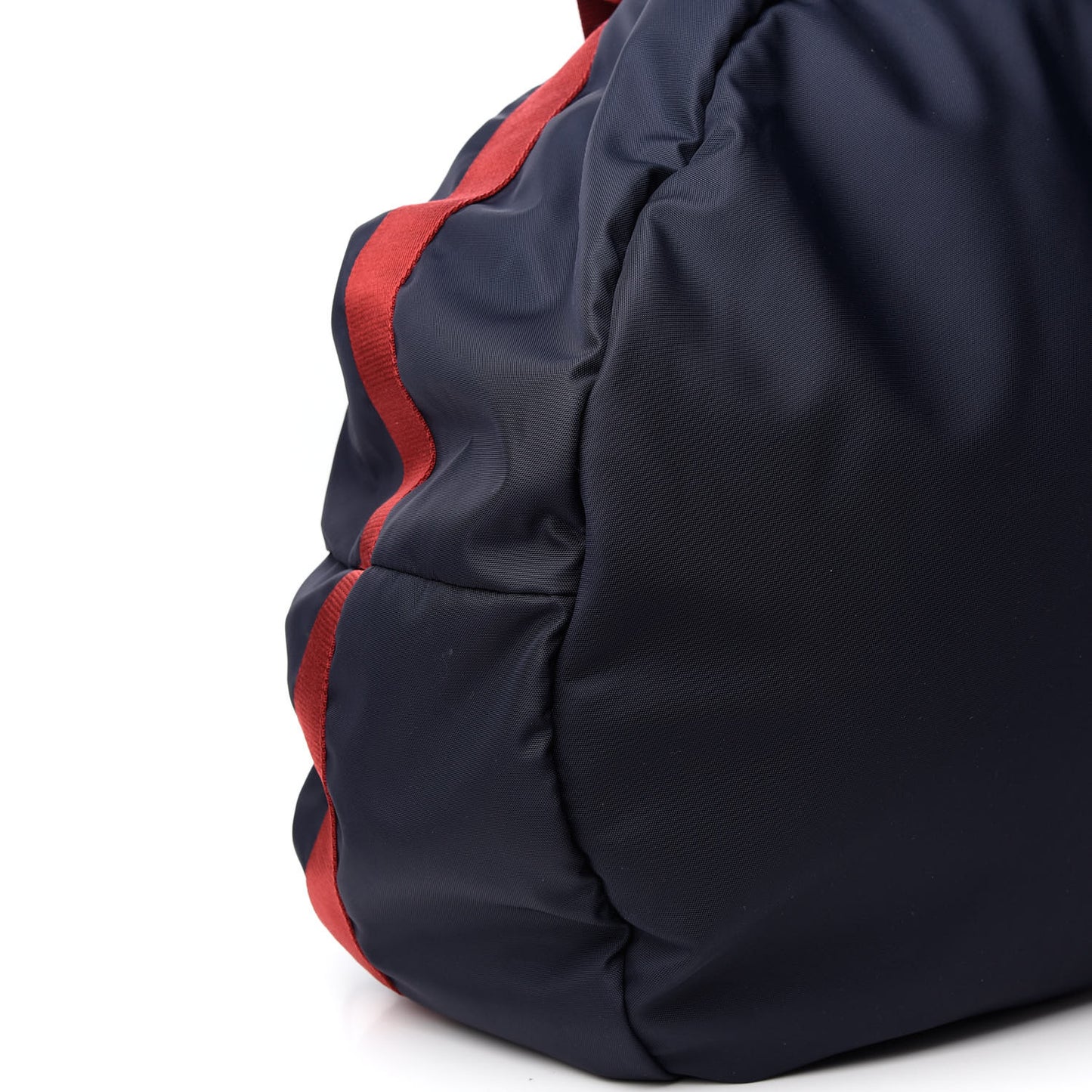 Textured Sport Nylon Logo Embroidered M Wheel Gym Bag Bleu Navy Rouge
