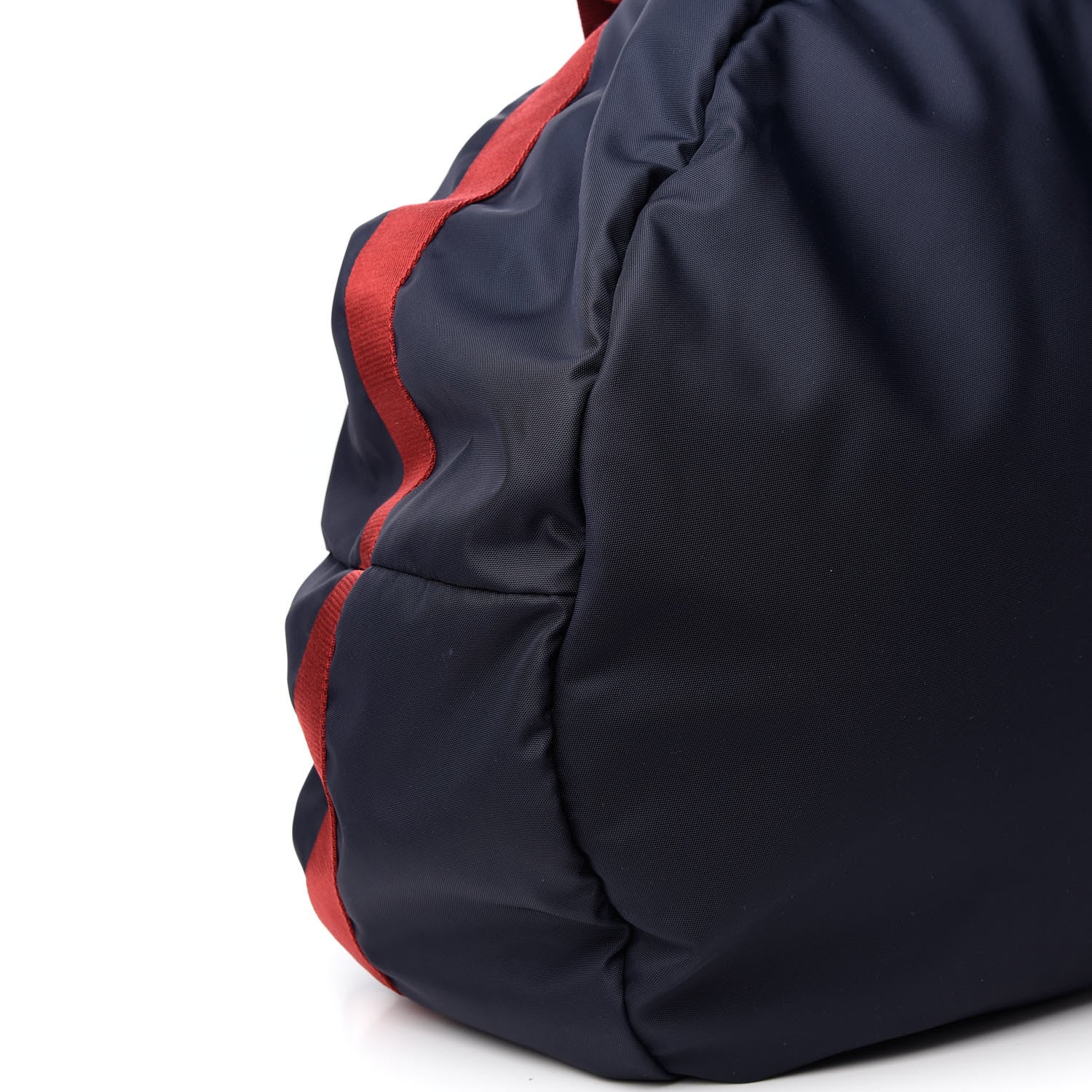 Balenciaga Textured Sport Nylon Logo Embroidered M Wheel Gym Bag Bleu Navy Rouge 8 of 9