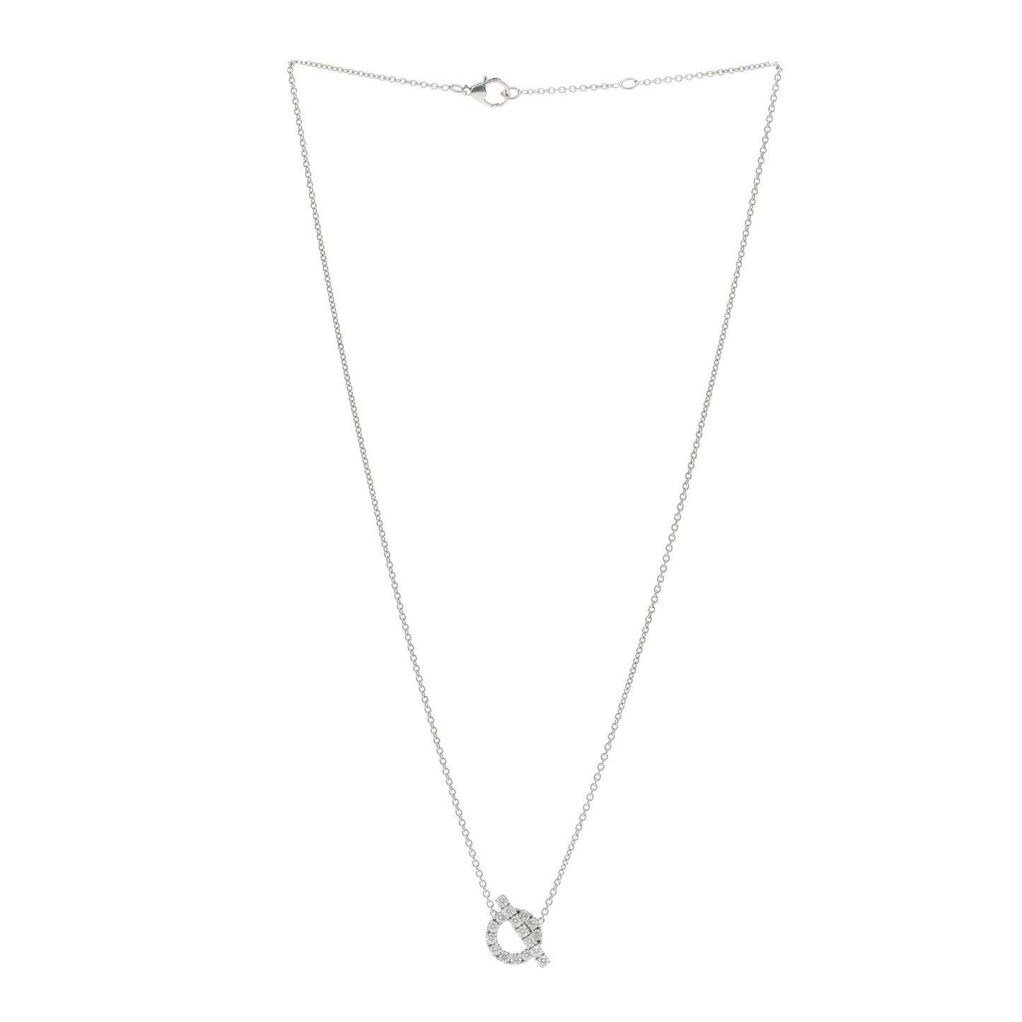 18K White Gold Diamond Finesse Pendant Necklace