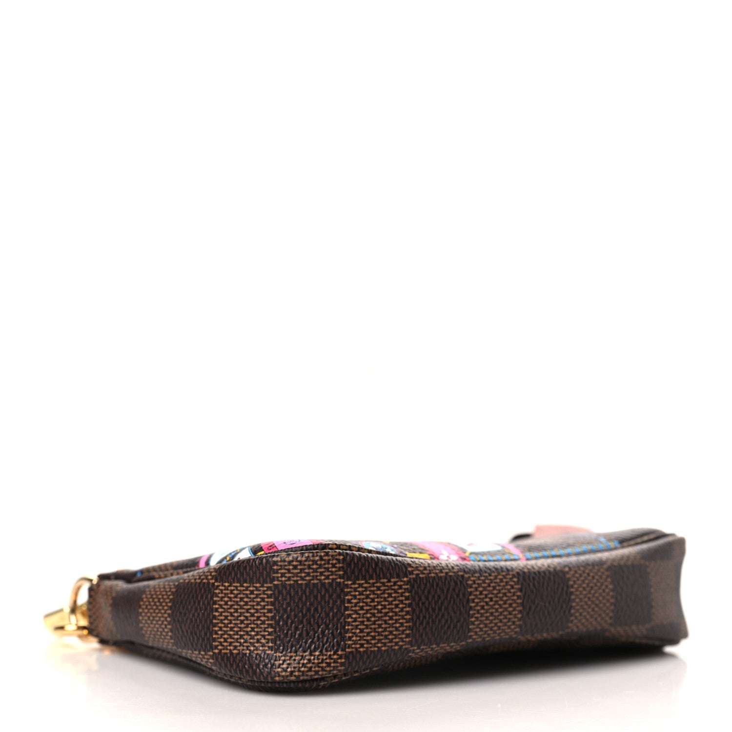 Louis Vuitton Damier Ebene 2020 Christmas Animation Big Wheel Mini Pochette Accessories Rose Ballerine 4 of 9