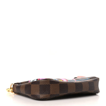 Louis Vuitton Damier Ebene 2020 Christmas Animation Big Wheel Mini Pochette Accessories Rose Ballerine 4 of 9