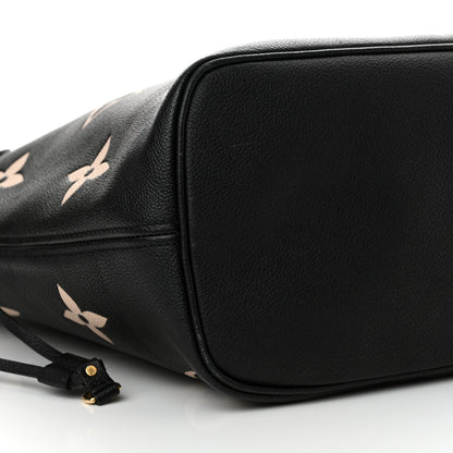 Louis Vuitton Empreinte Monogram Giant Neverfull MM Black Beige 9 of 10