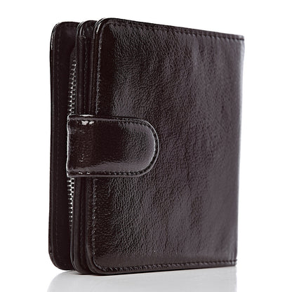 Chanel Patent Goatskin Compact French Wallet Brown 3 of 10