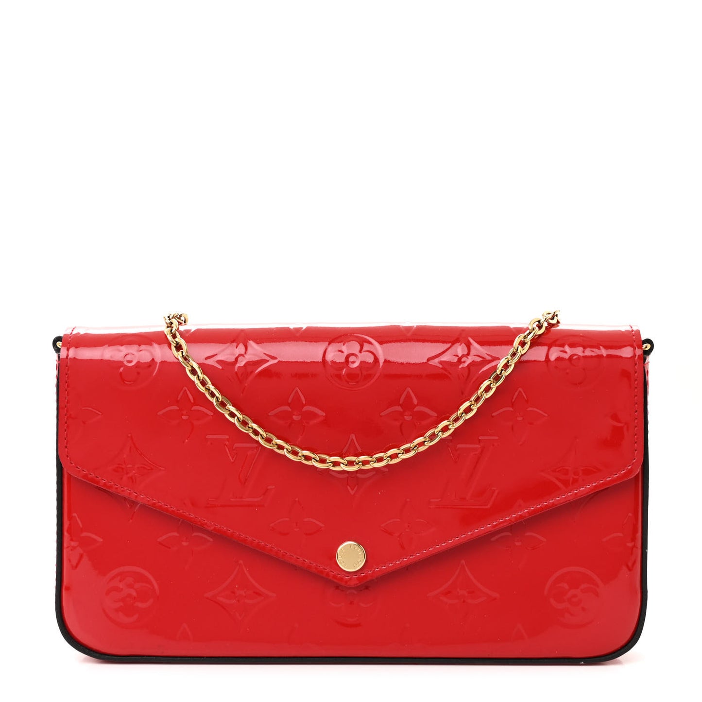 Vernis Felicie Pochette Chain Wallet Cherry