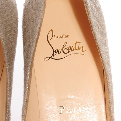 Christian Louboutin Metallic Canvas Pigalle Plato 120 Pumps 36.5 Silver 3 of 7