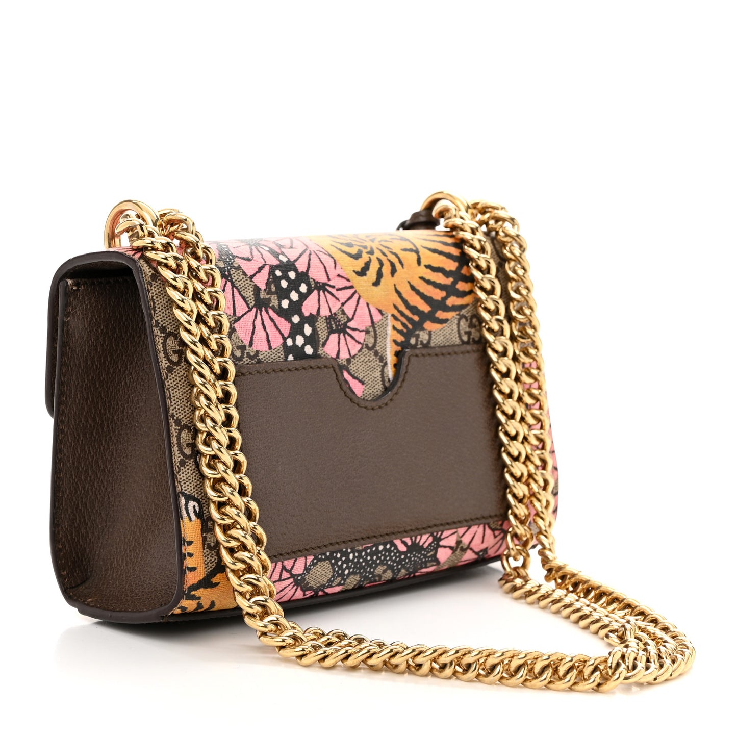 GG Supreme Monogram Bengal Small Padlock Shoulder Bag Beige Pink