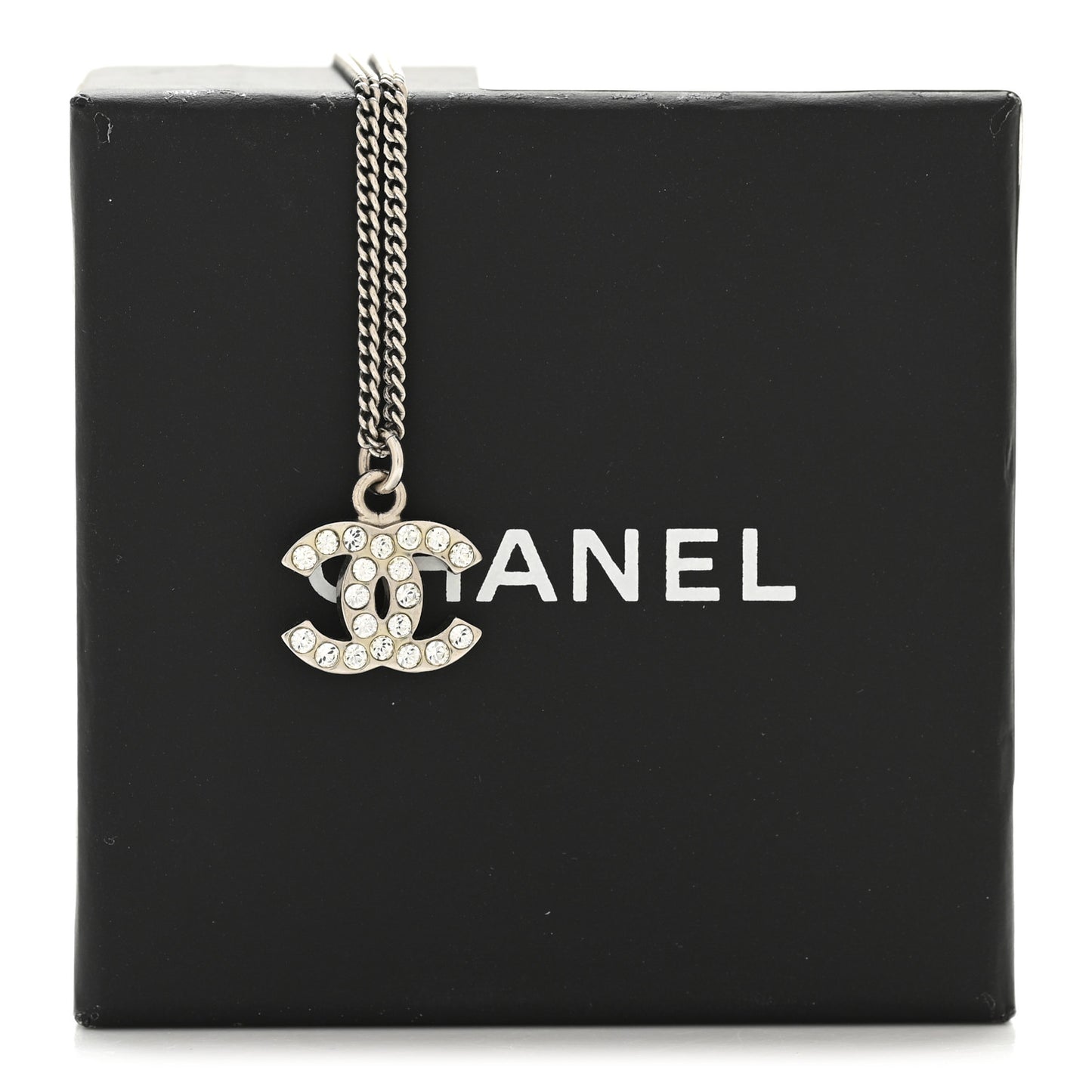 Crystal Timeless CC Necklace Silver