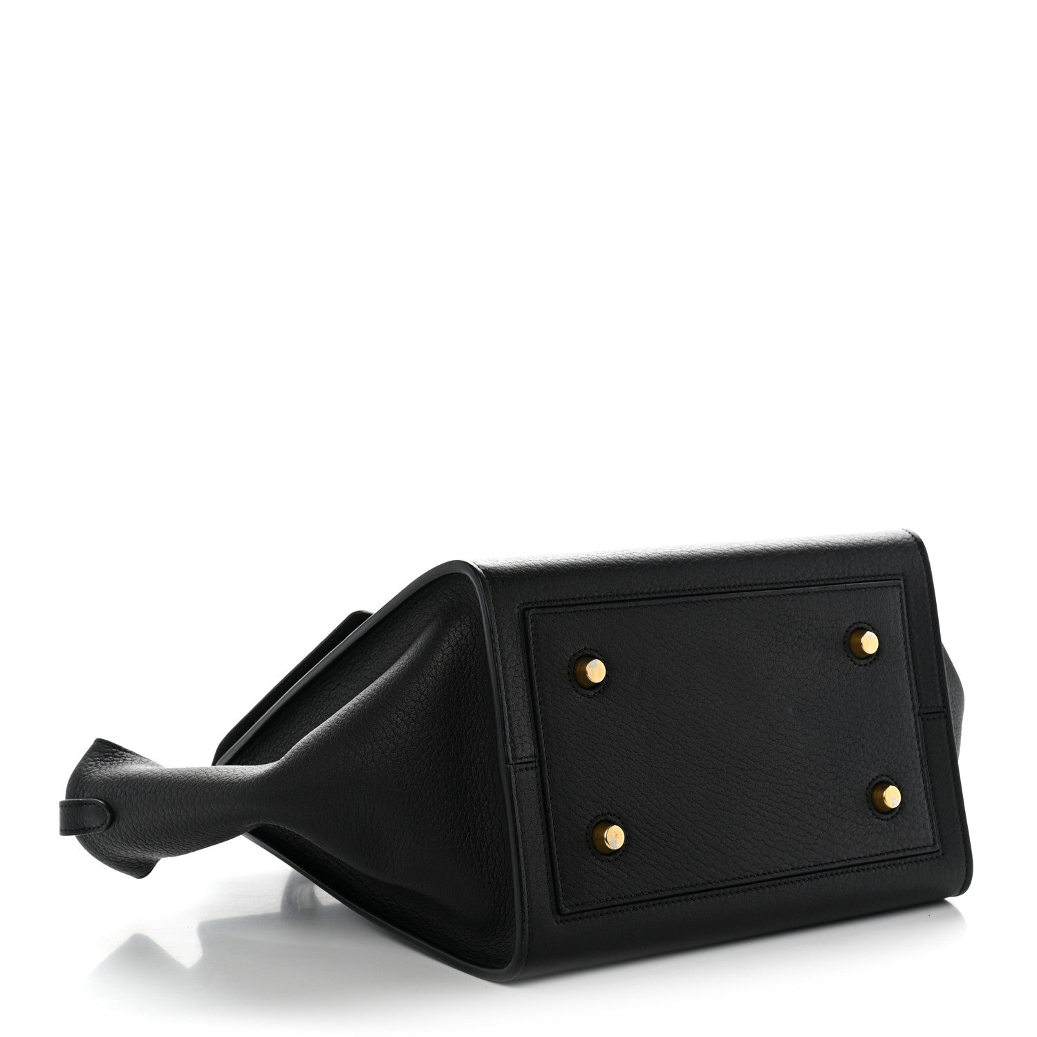 Celine Crisped Calfskin Mini Tie Knot Tote Black 4 of 13