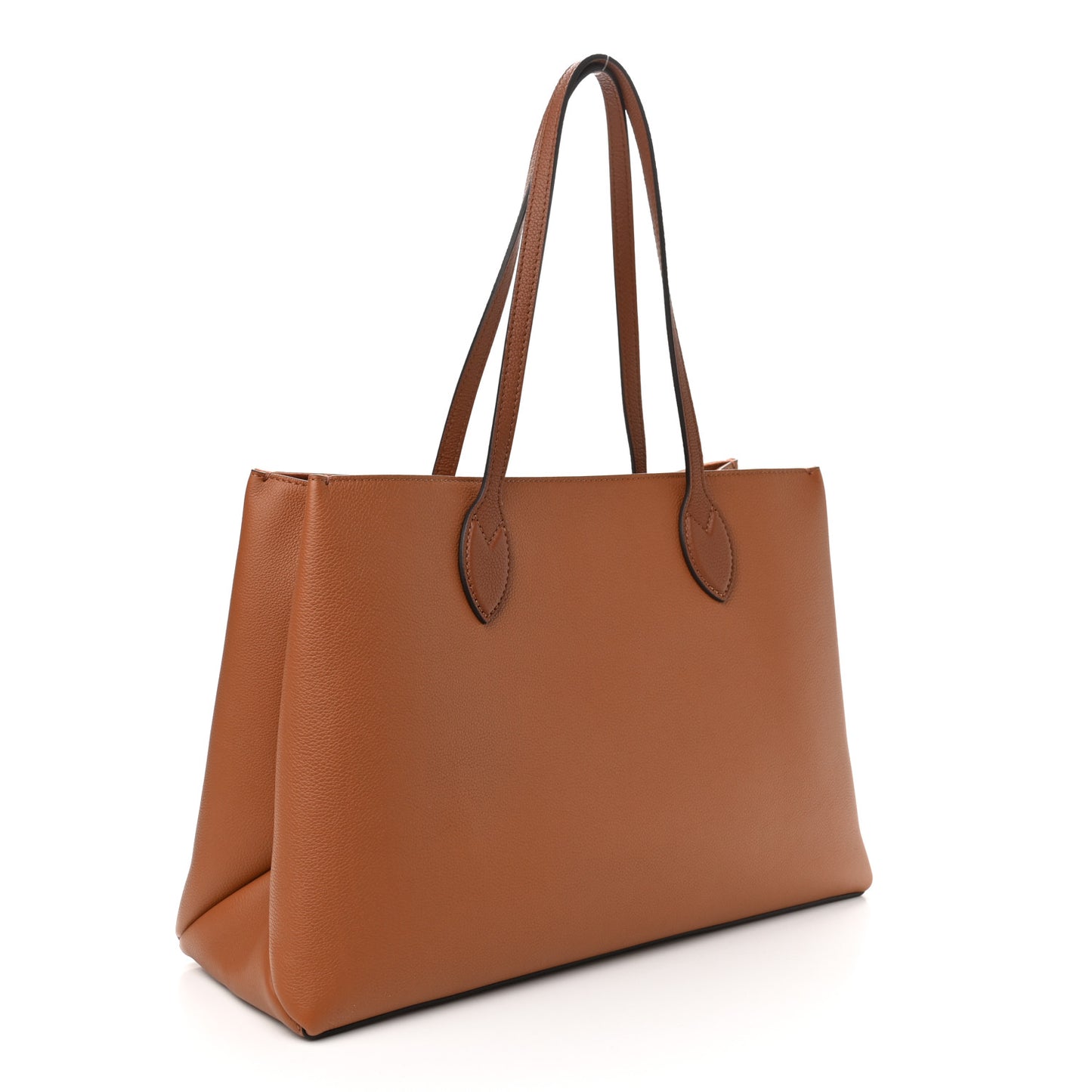 Grained Calfskin Lockme Shopper Chataigne