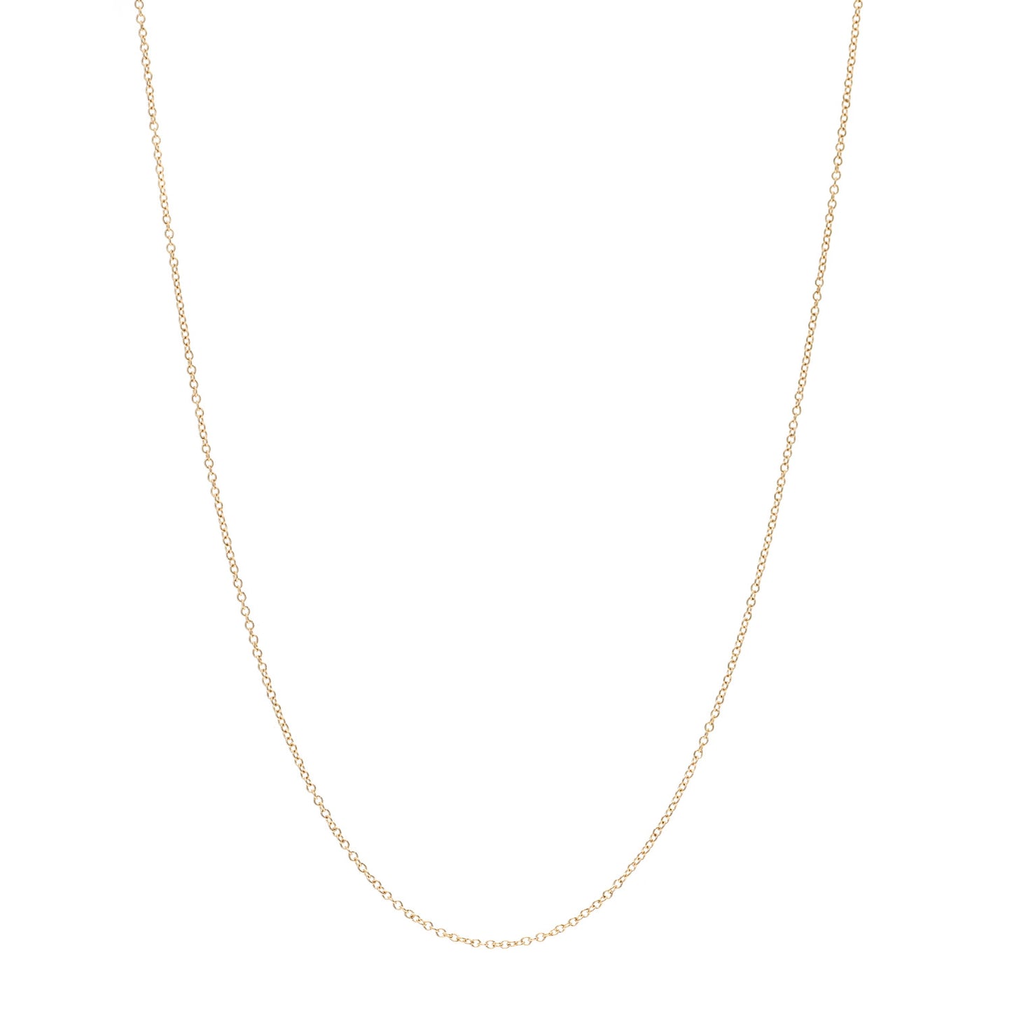 18K Yellow Gold Chain Necklace 16"