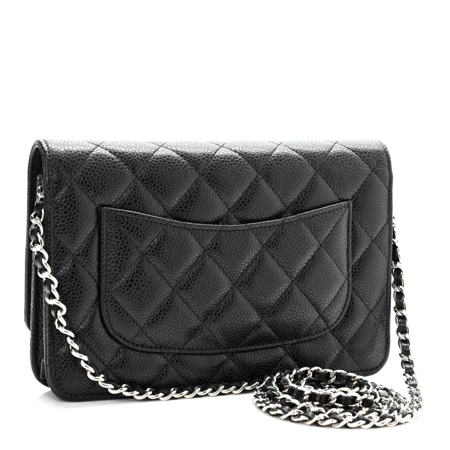 Chanel Caviar Quilted Wallet On Chain WOC Black 3 of 12