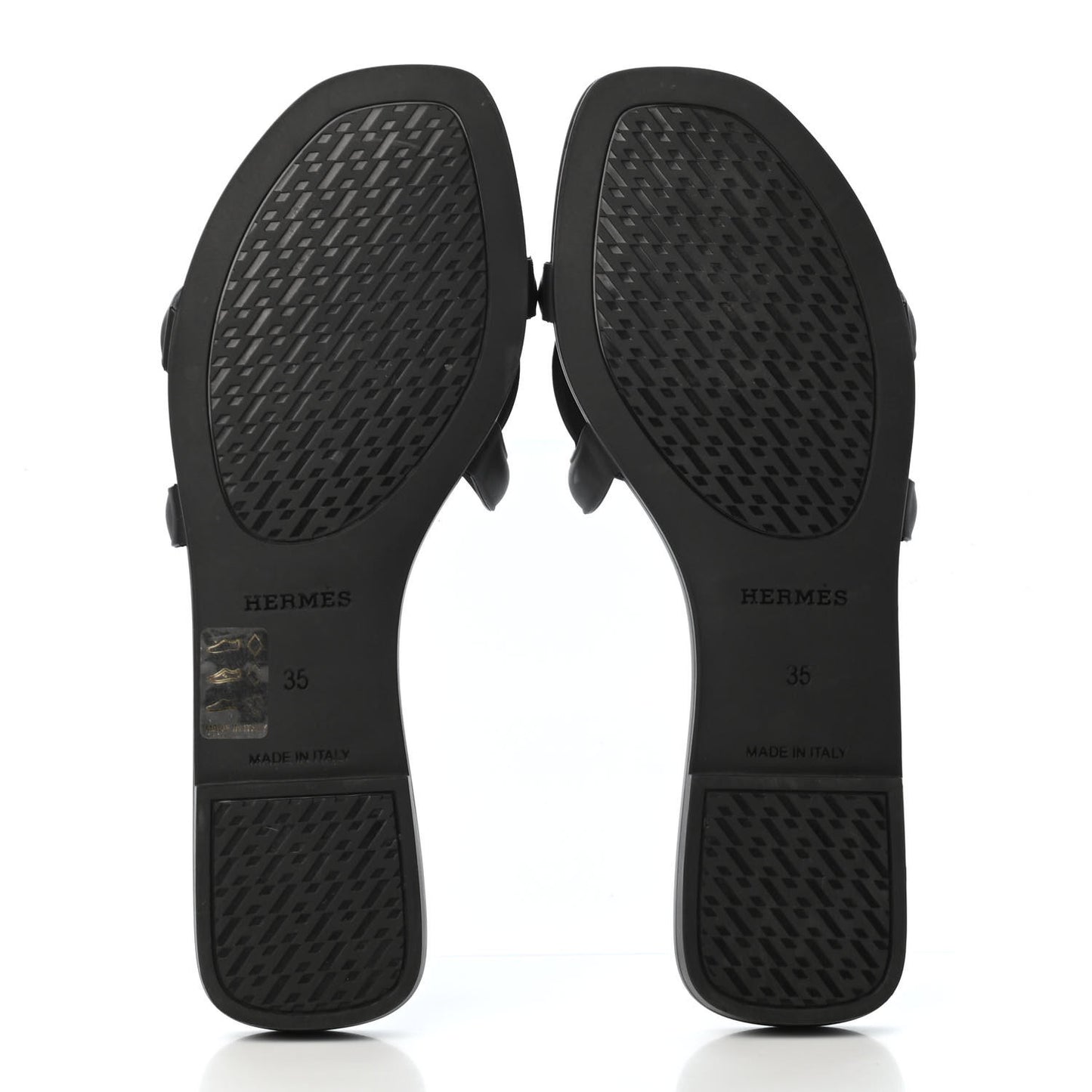 Rubber Aloha Sandals 35 Black