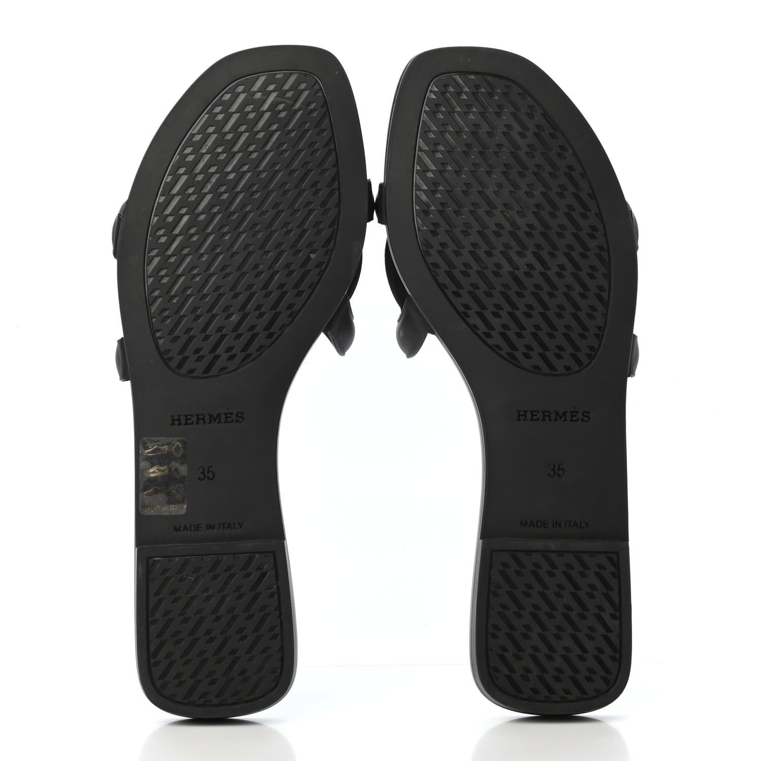 Hermes Rubber Aloha Sandals 35 Black 4 of 4