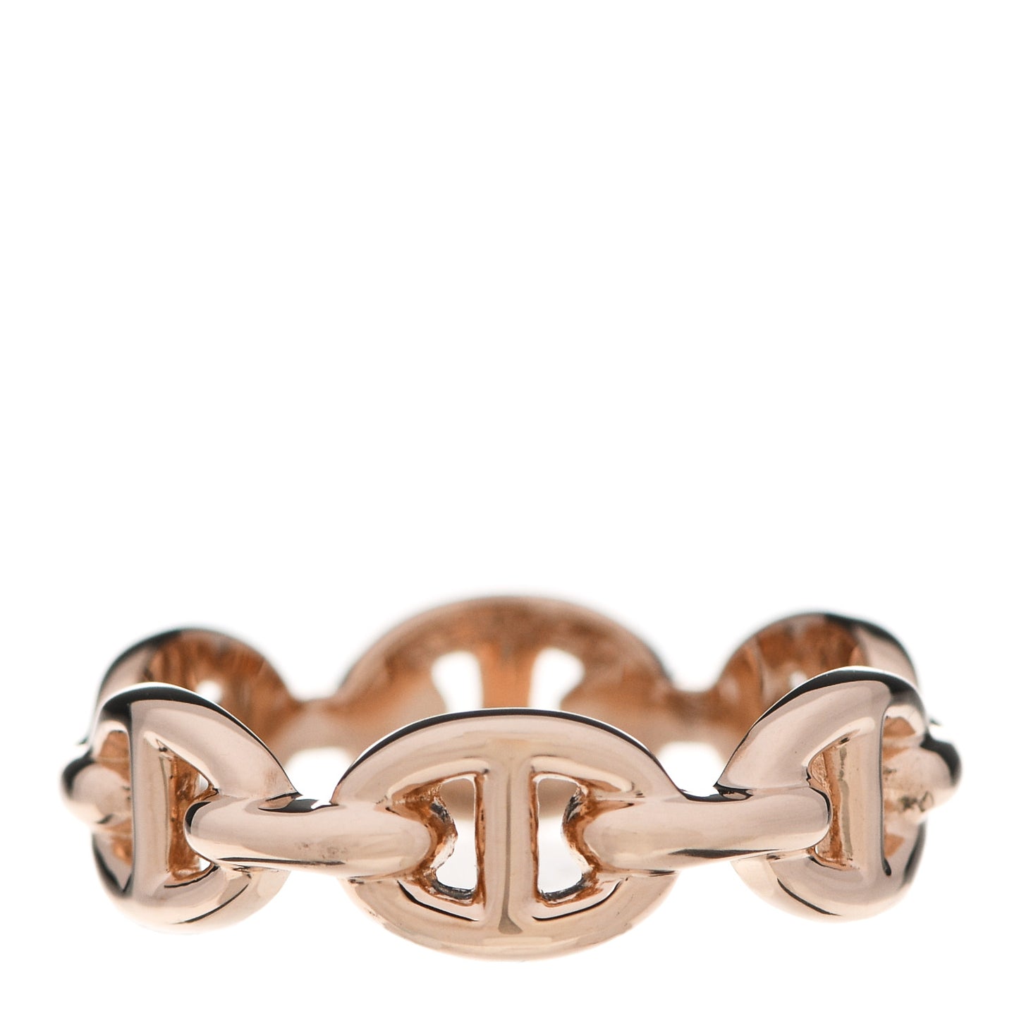18K Rose Gold PM Chaine D'Ancre Enchainee Ring 52 6