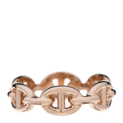 Hermes 18K Rose Gold PM Chaine D'Ancre Enchainee Ring 52 6 1 of 6