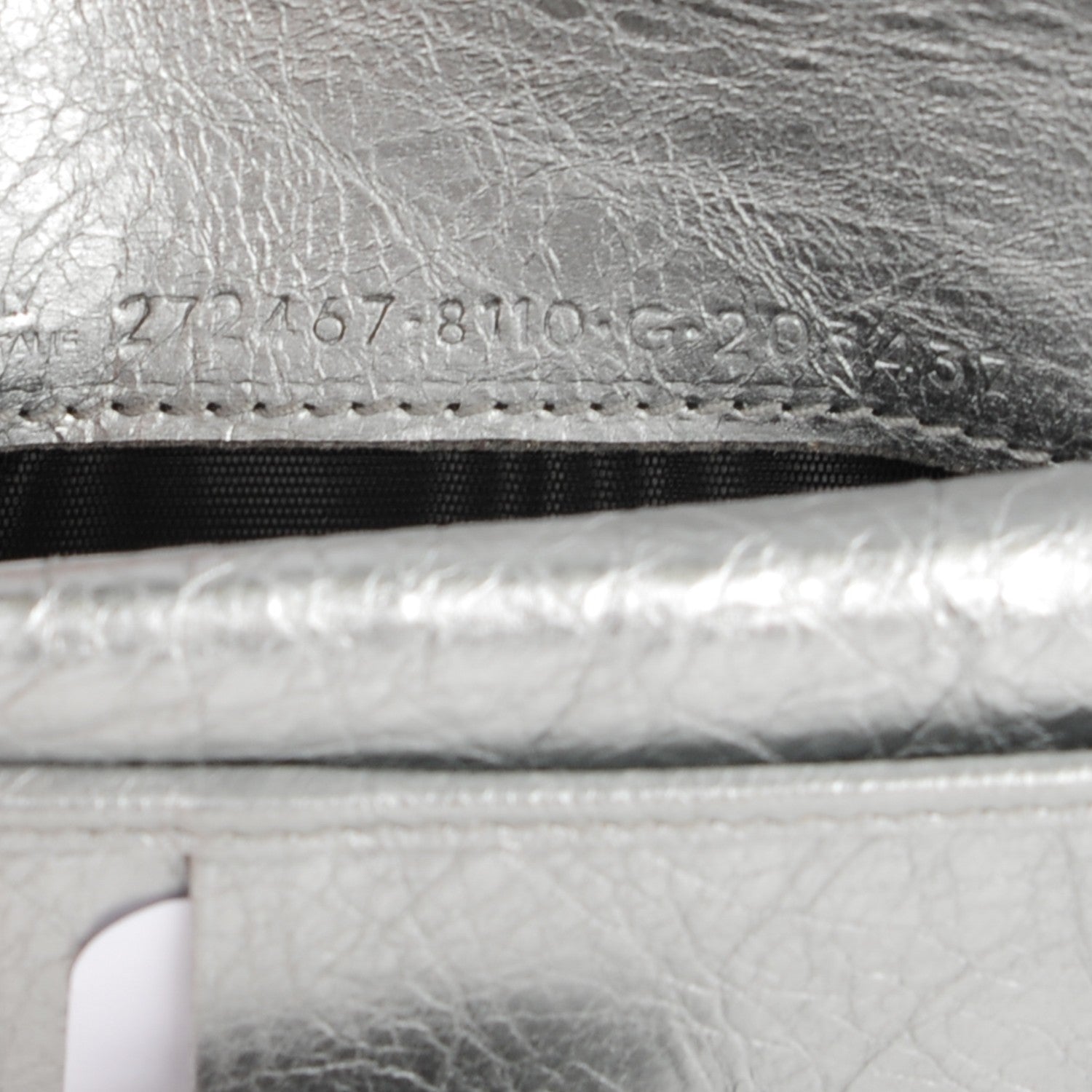 Balenciaga Agneau Classic Hardware Fold Wallet Gris Aluminum 7 of 8