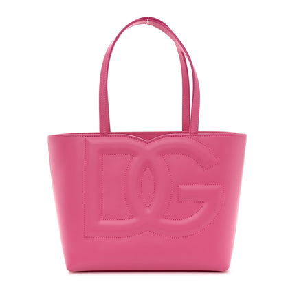 Dolce & Gabbana Calfskin Small DG Logo Shopper Tote Lilac 1 of 9