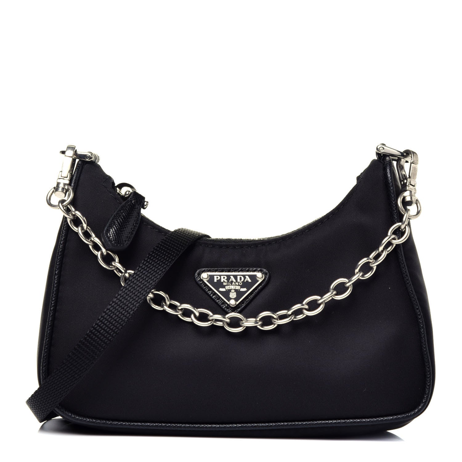 Prada Tessuto Nylon Mini Re-Edition 2000 Shoulder Bag Black 1 of 8