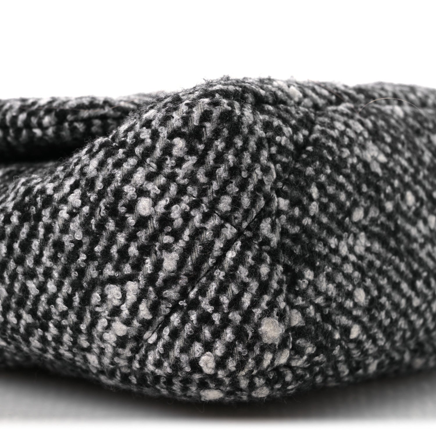 Chanel Tweed Quilted Medium Chanel 19 Flap Black White 9 of 12