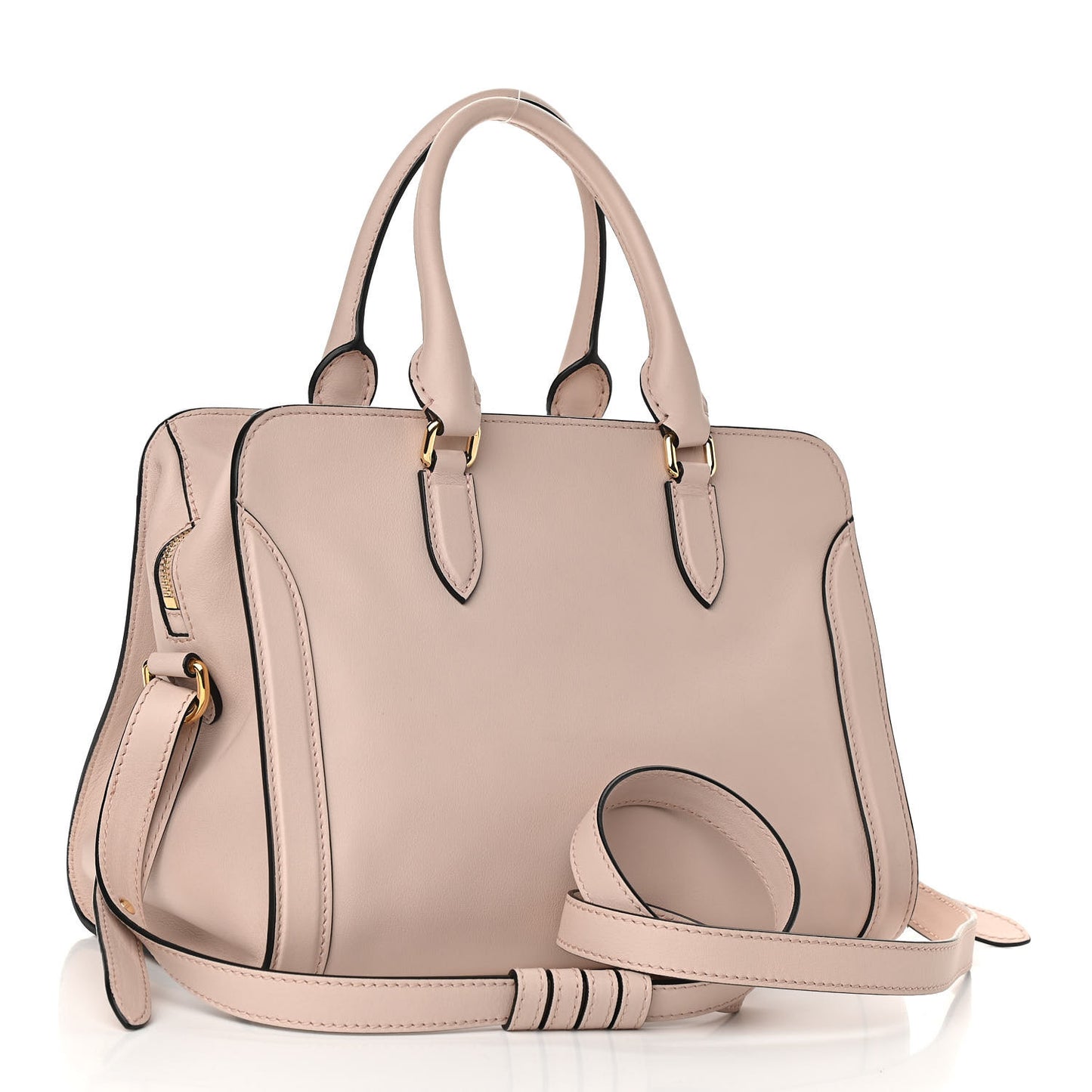 Calfskin Small Skull Padlock Zip Around Tote Teint
