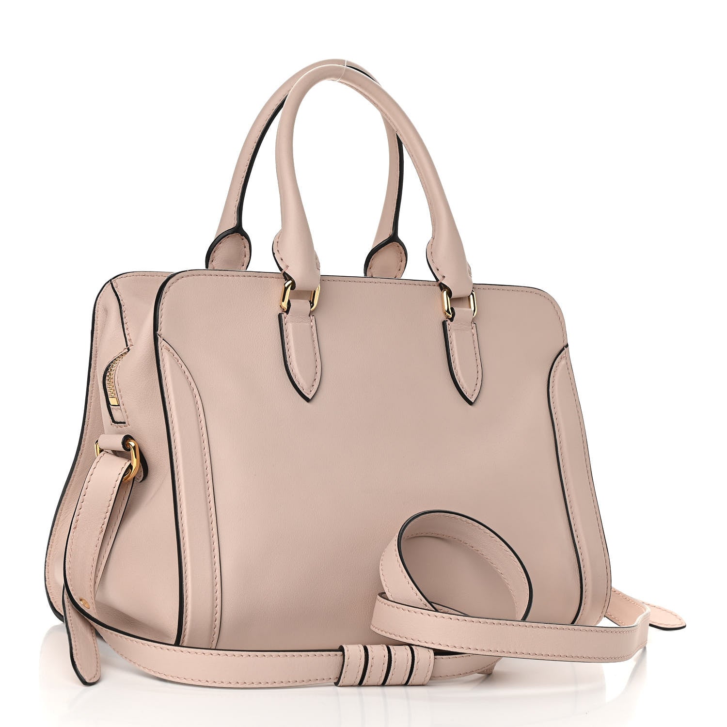 Alexander McQueen Calfskin Small Skull Padlock Zip Around Tote Teint 2 of 10