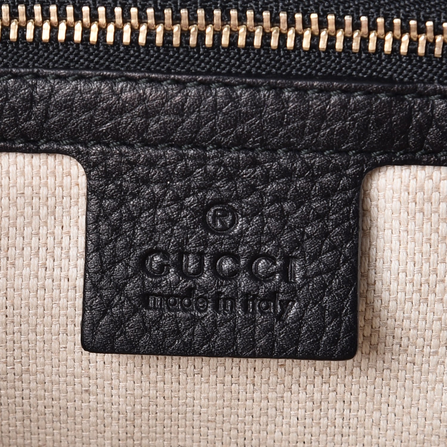 Gucci Pebbled Calfskin Medium Soho Flap Crossbody Black 6 of 7