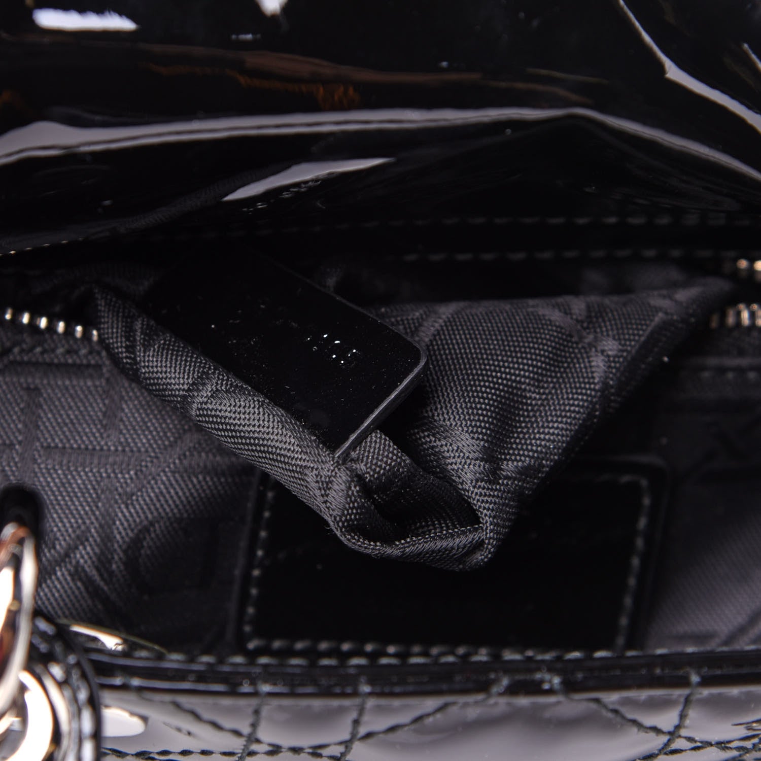 Christian Dior Patent Cannage Mini Lady Dior Black 7 of 11