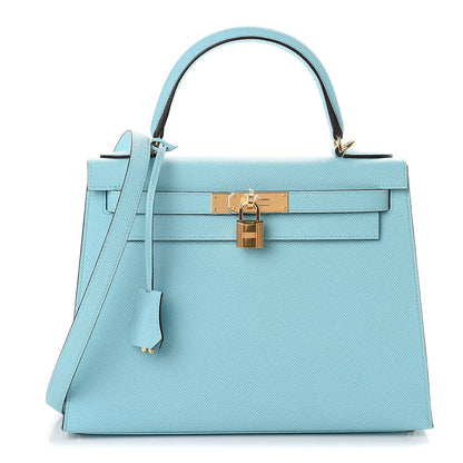 Hermes Epsom Kelly Sellier 28 Bleu Atoll 1 of 8