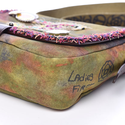 Chanel Washed Toile Graffiti On The Pavements Messenger Khaki Multicolor 10 of 12