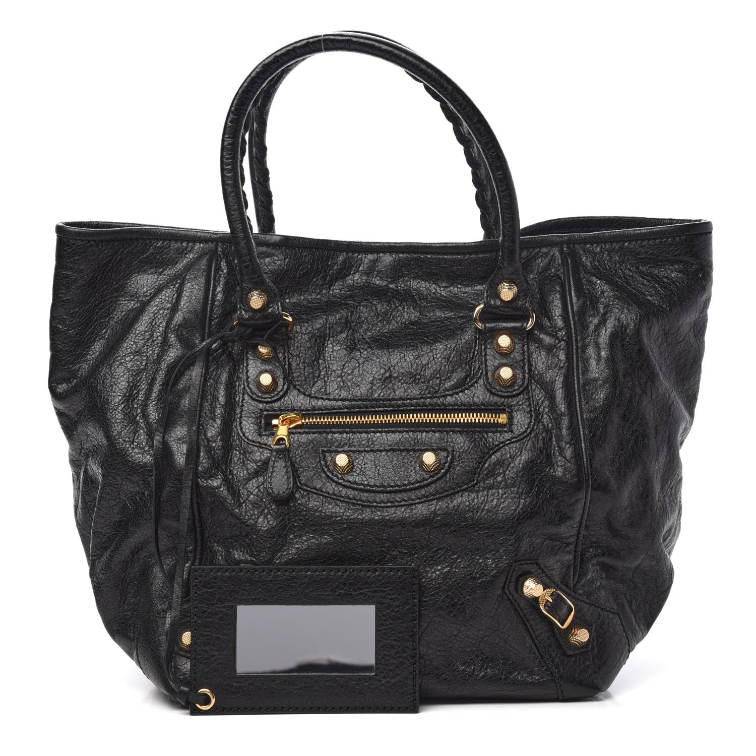 Balenciaga Agneau Giant 12 Gold Hardware S Sunday Tote Black 1 of 10