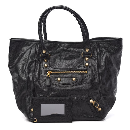 Balenciaga Agneau Giant 12 Gold Hardware S Sunday Tote Black 1 of 10