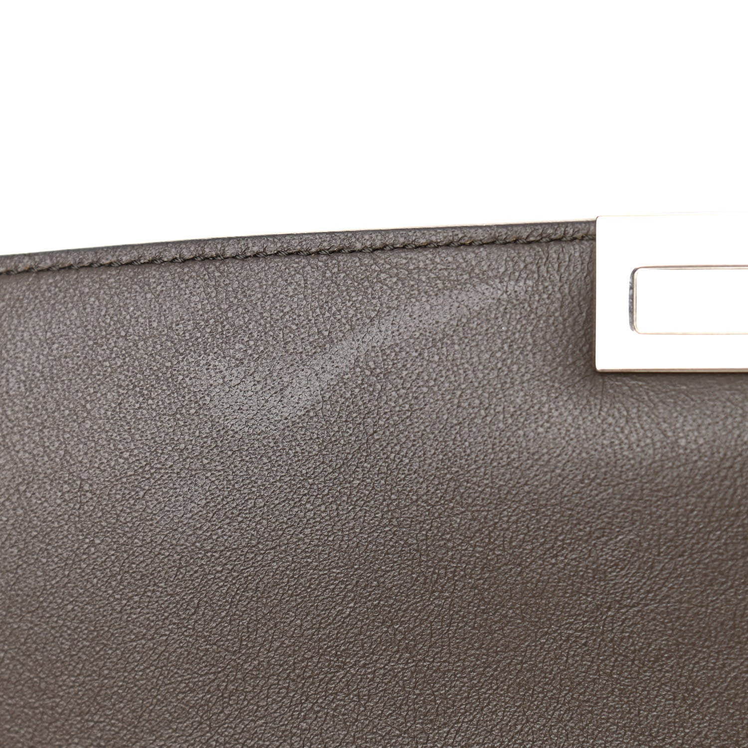 Celine Drummed Calfskin Suede Small Trapeze Souris 10 of 11