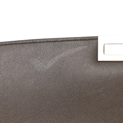 Celine Drummed Calfskin Suede Small Trapeze Souris 10 of 11