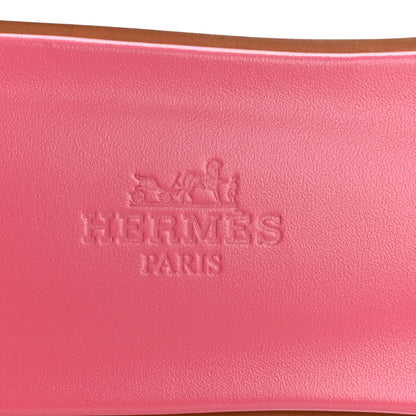 Hermes Suede Goatskin Oran Sandals 39.5 Rose Porcelaine 8 of 10