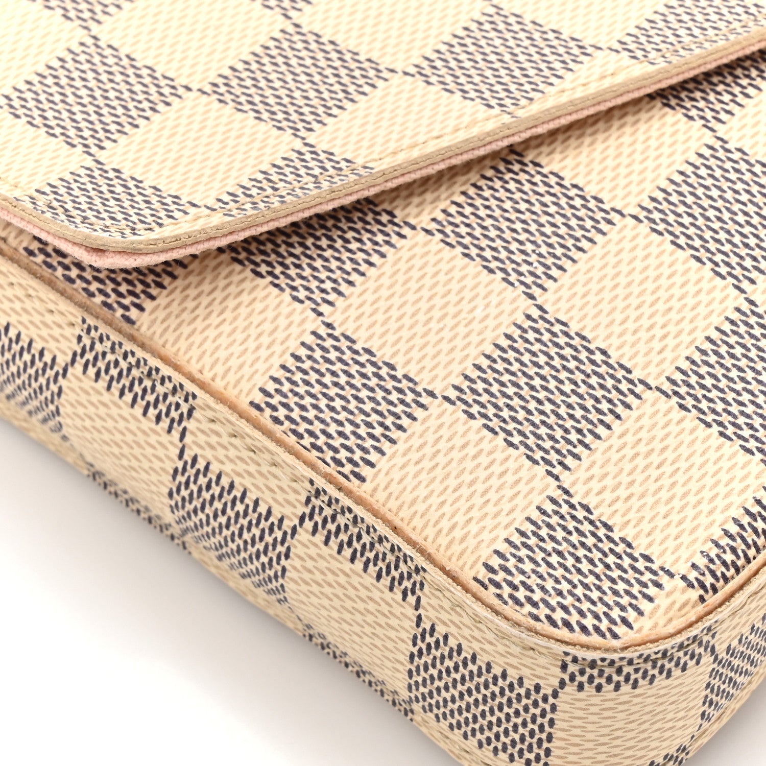Louis Vuitton Damier Azur Pochette Felicie Chain Wallet Rose Ballerine 16 of 21