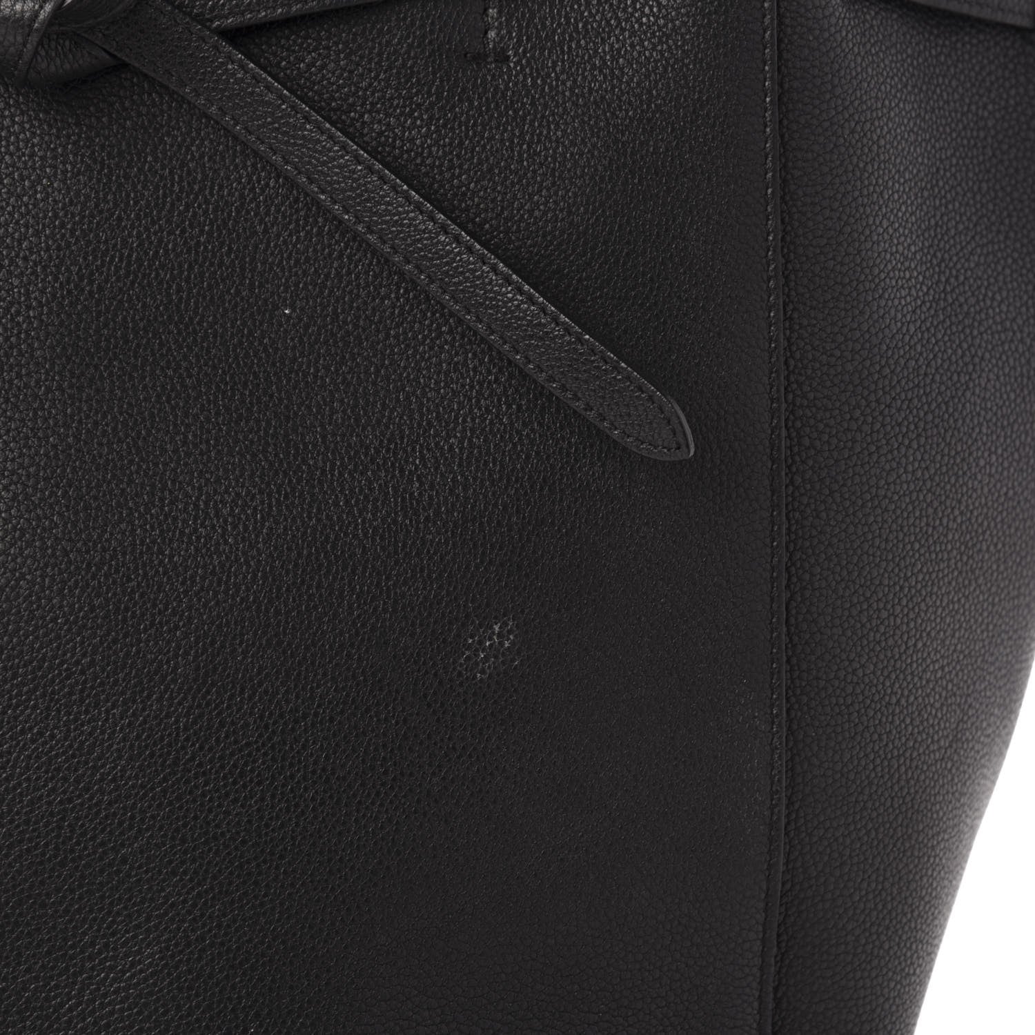 Celine Soft Grained Calfskin Small Belt Cabas Phantom Black 10 of 13