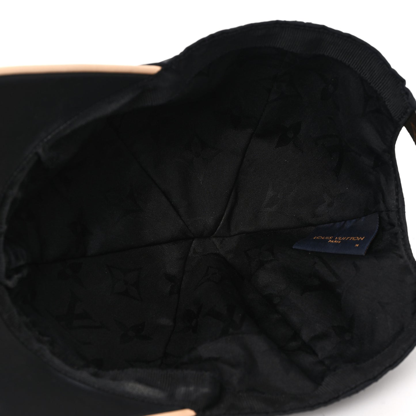 Polyester Silk Monogram LV Get Ready Cap M Black
