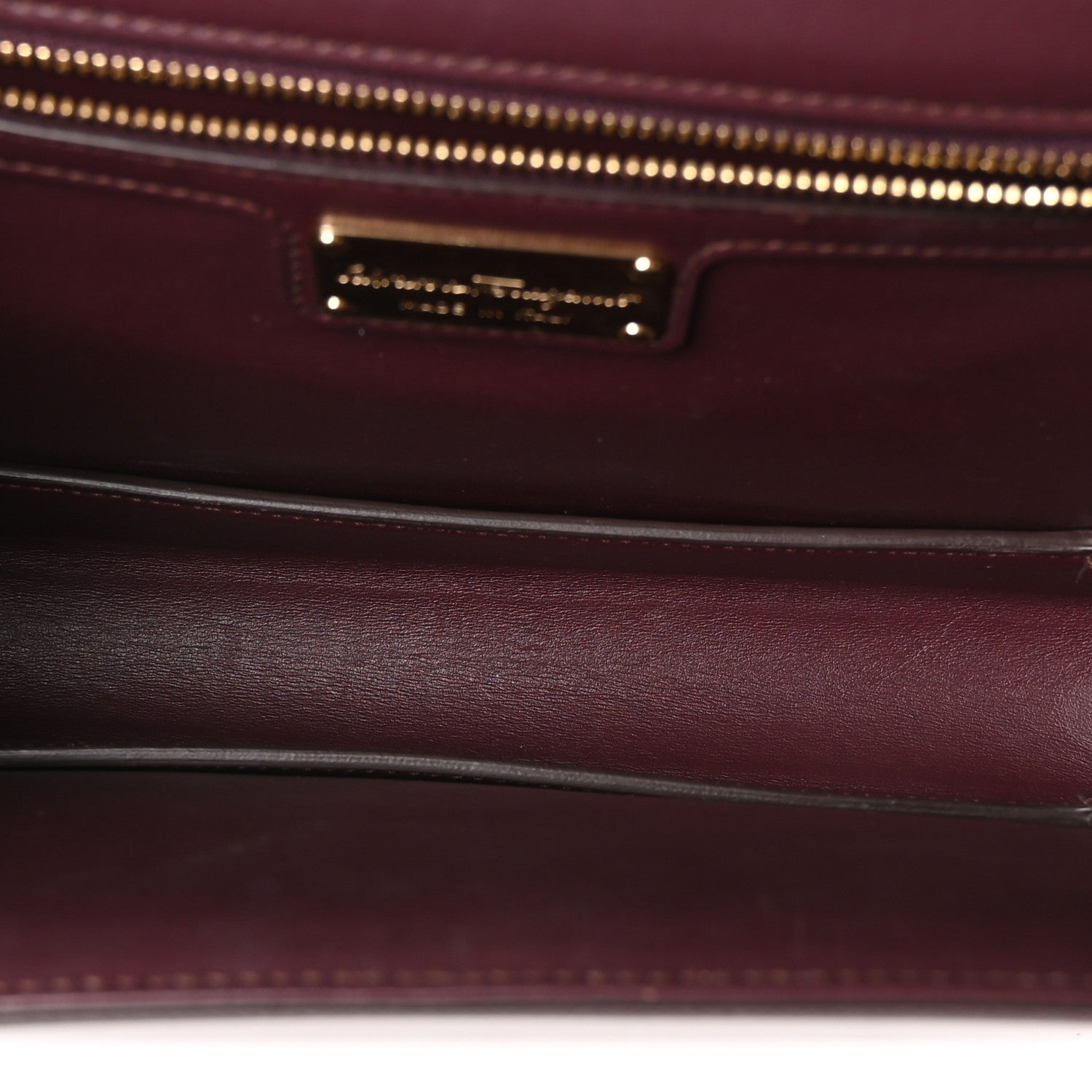 Salvatore Ferragamo Pebble Calfskin Ginny Vara Bow Shoulder Bag Burgundy 5 of 10