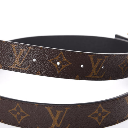 Louis Vuitton Calfskin Monogram 30mm LV Initiales Reversible Belt 85 34 Black 6 of 6