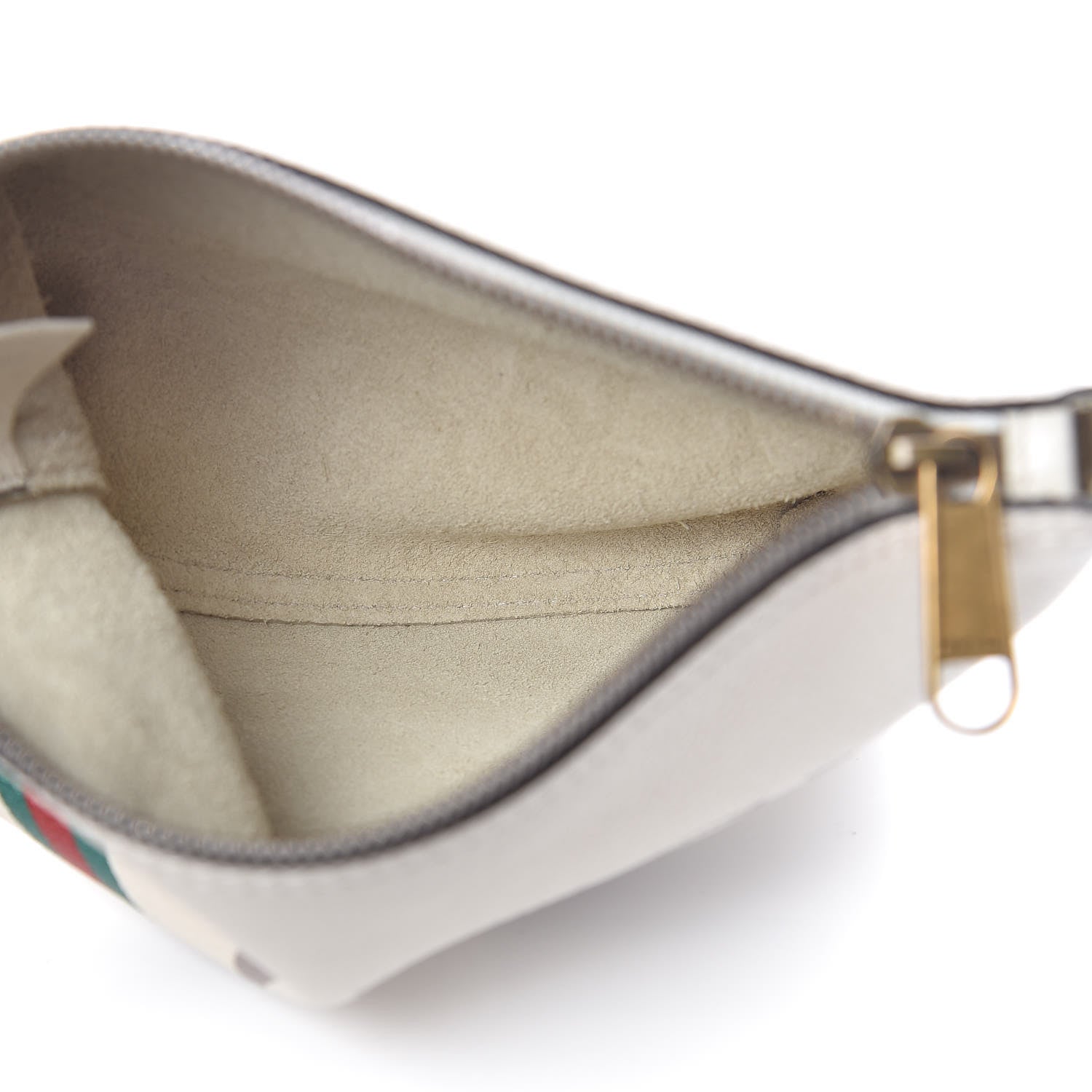 Gucci Pebbled Calfskin Medium Logo Portfolio Clutch White 7 of 9