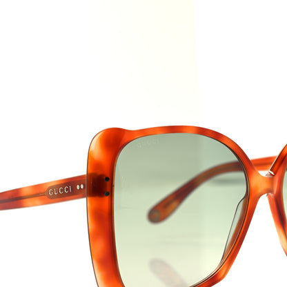 Gucci Acetate Oversize Square Frame GG0471S Sunglasses Havana Green 7 of 7