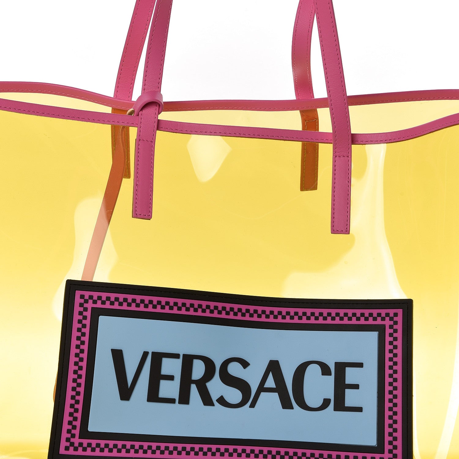Versace Vinyl Calfskin 90s Logo Tote Multicolor 9 of 11