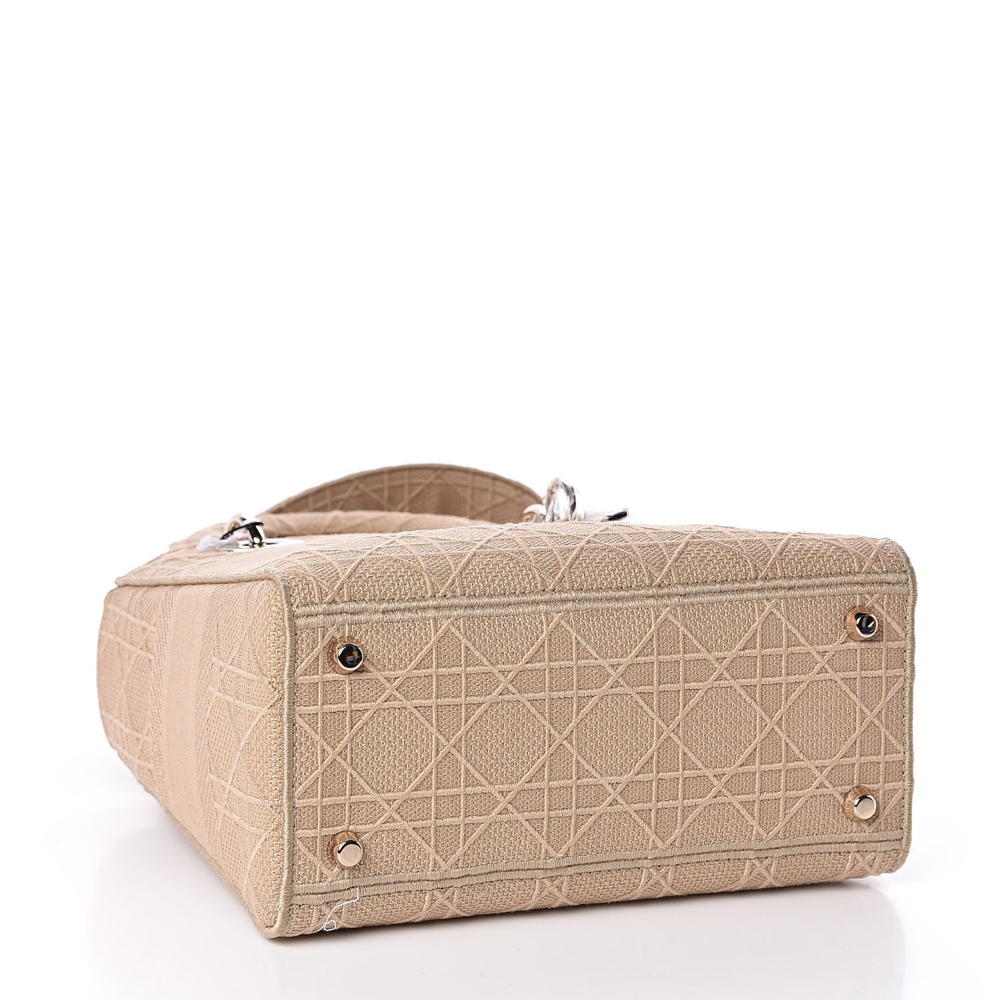 Canvas Embroidered Medium Lady D-Lite Beige
