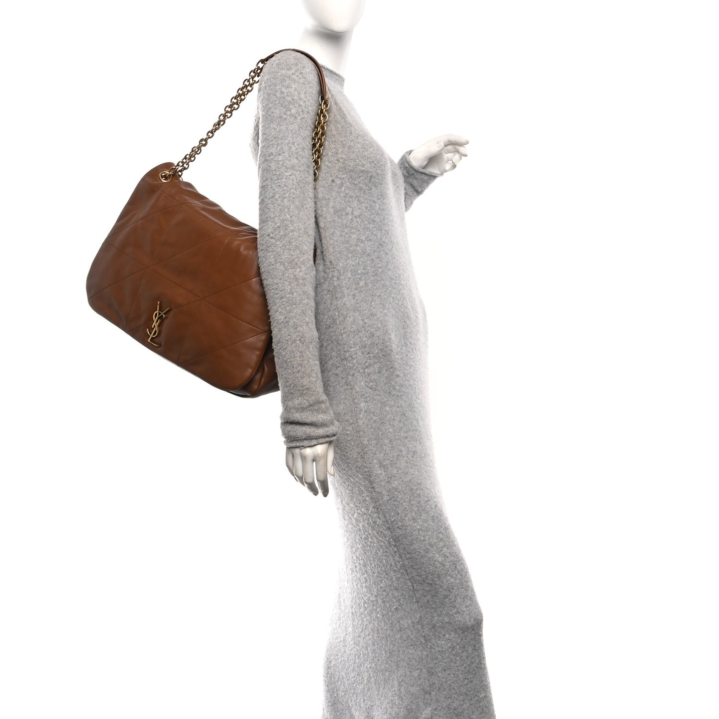 Lambskin Matelasse Monogram Large Jamie 4.3 Light Fox